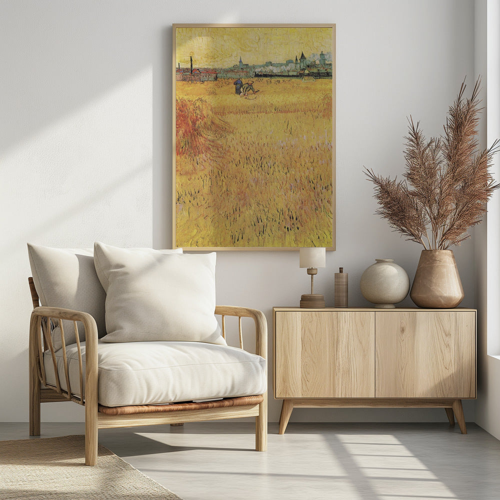 Wheat Field With View of Arles (1888) - Poster / Art Print