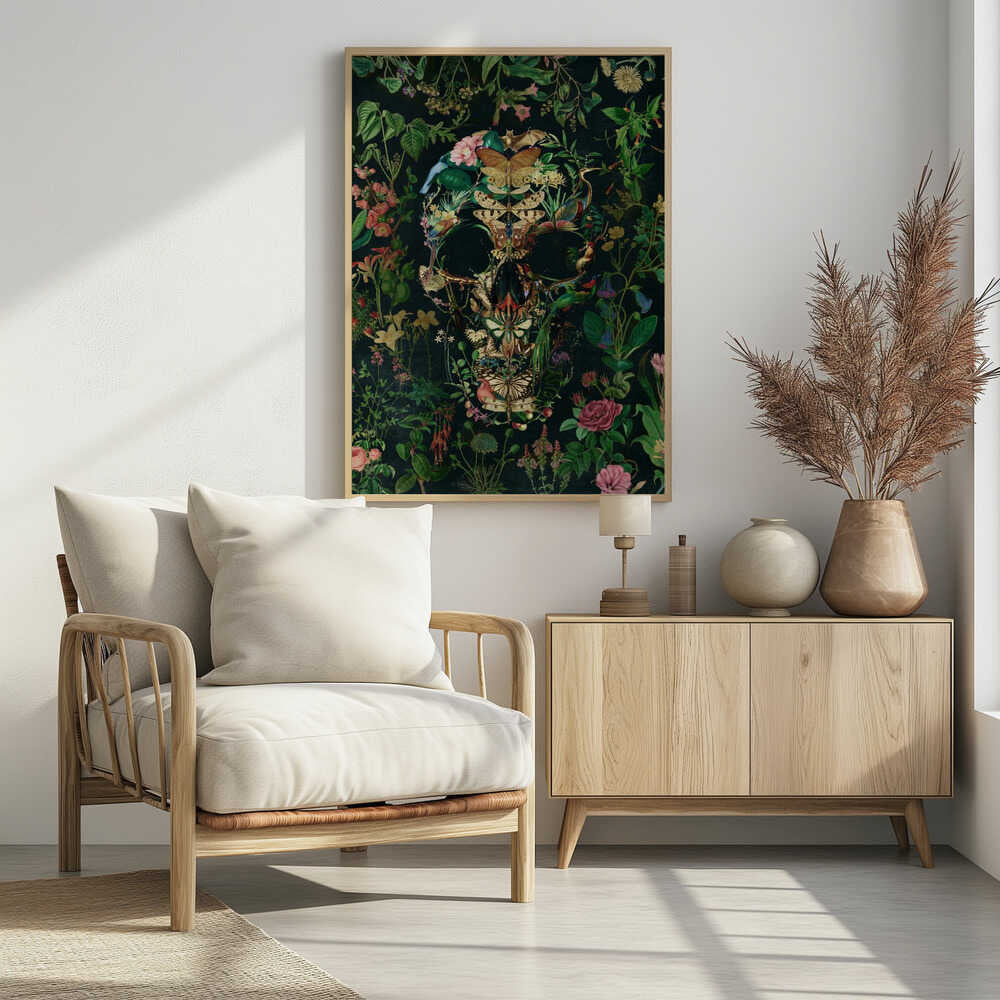 Papillon Skull - Poster / Art Print