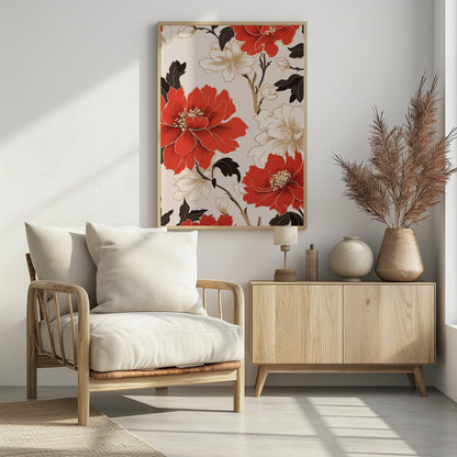 Red And White Flowers - Poster / Art Print