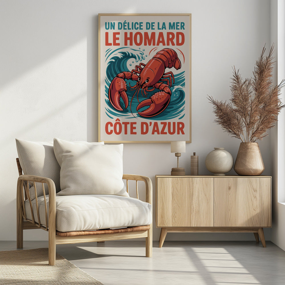 Azure Lobster Delight - Poster / Art Print
