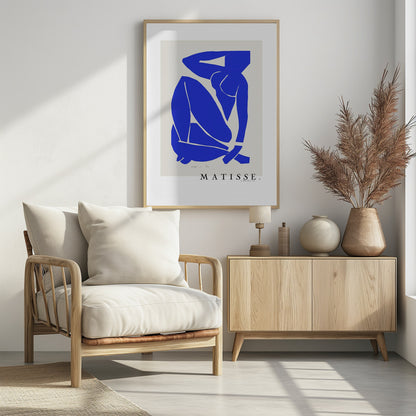Nudo Blu III 1952 Boarder - Poster / Art Print