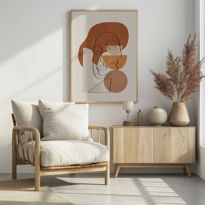 Abstract Clay Faces II - Poster / Art Print