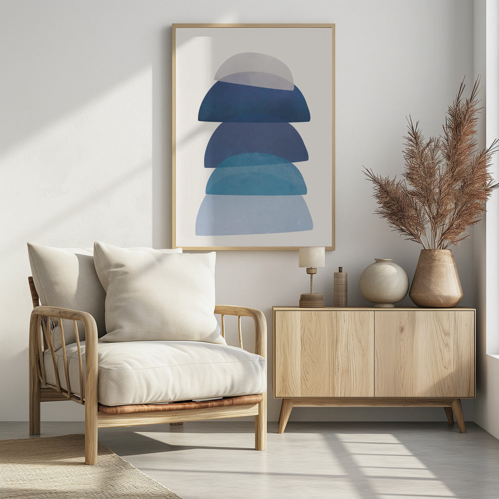 Blue Stack 01 - Poster / Art Print