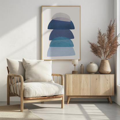 Blue Stack 01 - Poster / Art Print