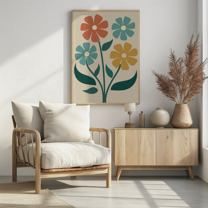 Boho Flowers Series No 4 - Poster / Art Print