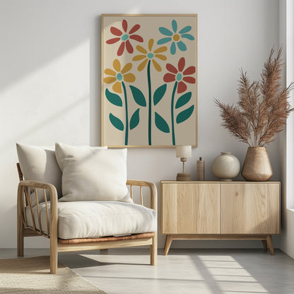 Boho Flowers Series No 3 - Poster / Art Print
