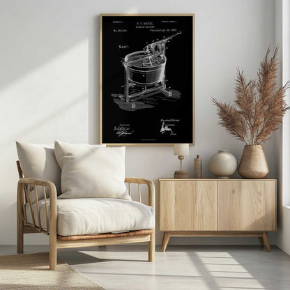 Washing Machine Patent 1887 - Poster / Art Print