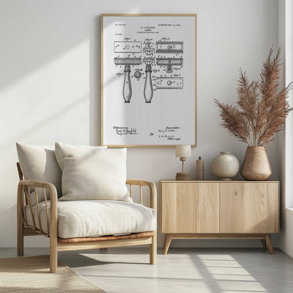 Razor Patent 1904 - Poster / Art Print