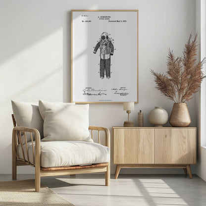 Diving Armor Patent 1893 - Poster / Art Print