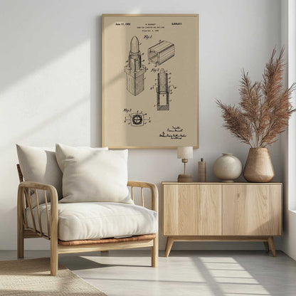 Case for Lipstick Patent 1952 - Poster / Art Print