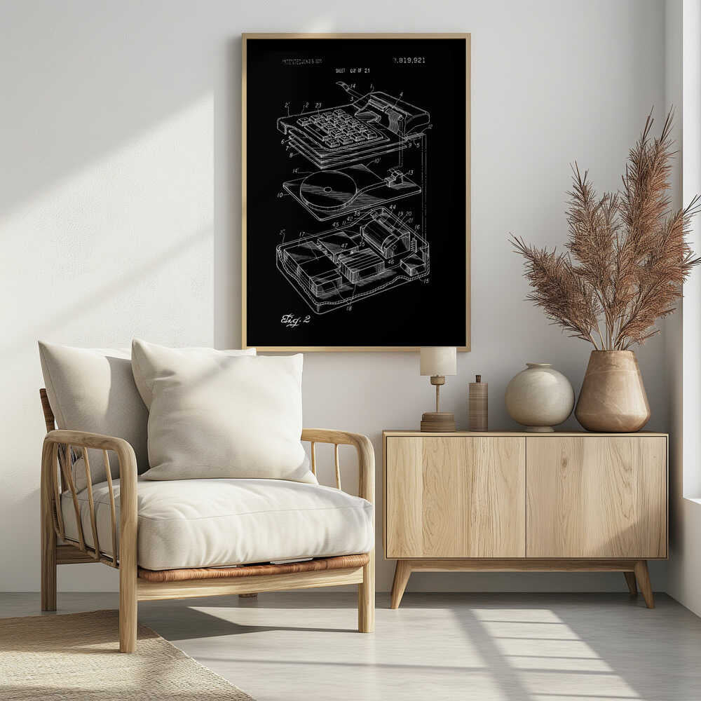 Electronic Calculator Patent 1974 - Poster / Art Print