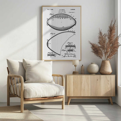 Football Patent 1938 - Poster / Art Print
