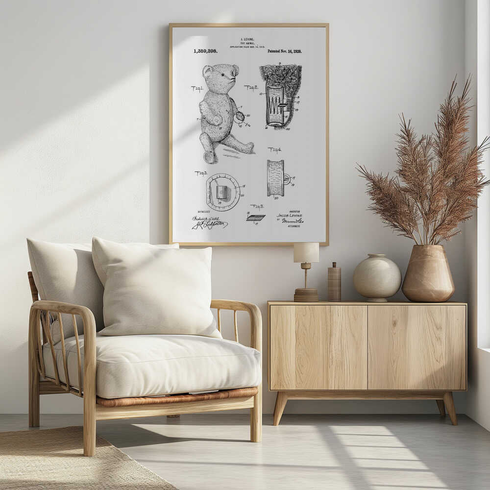 Teddybear Patent 1920 - Poster / Art Print