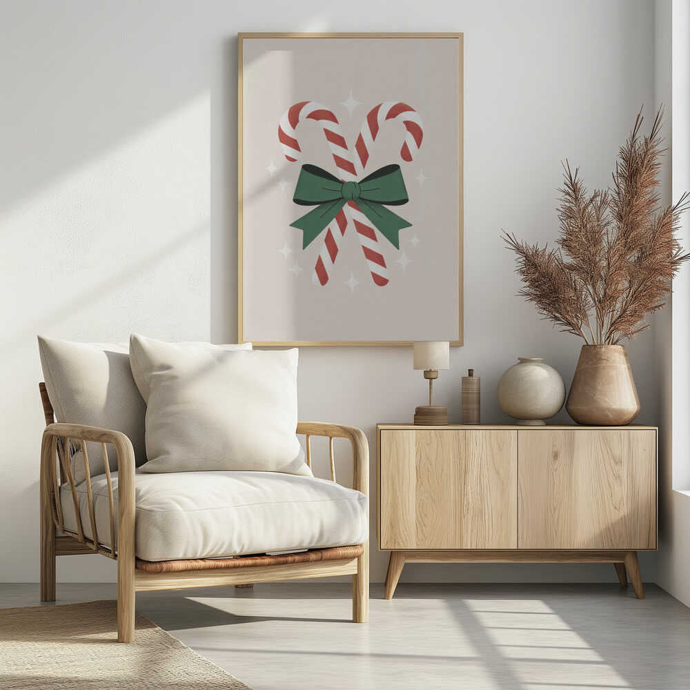 Christmas Candy Canes - Poster / Art Print
