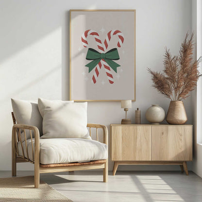 Christmas Candy Canes - Poster / Art Print