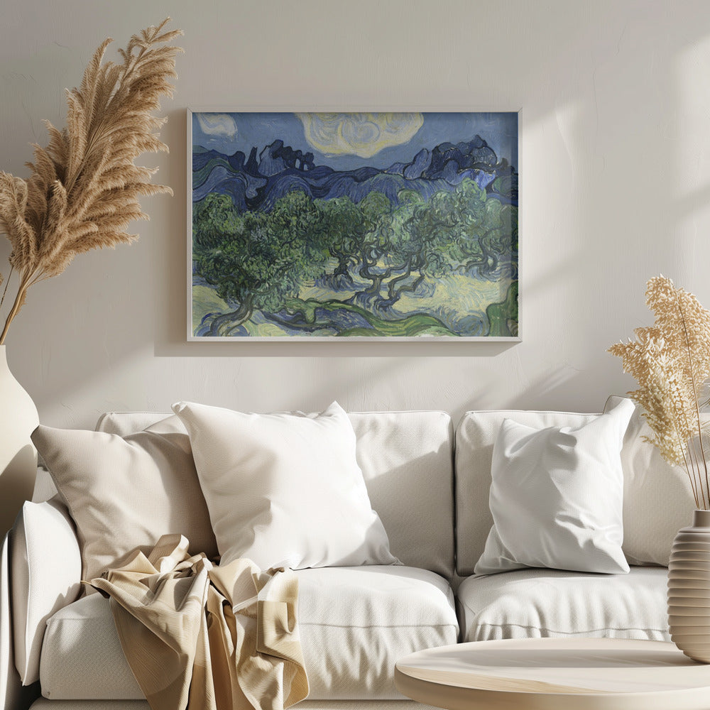 Vincent Van Gogh's Olive Trees With the Alpilles In the Background (1889) - Poster / Art Print