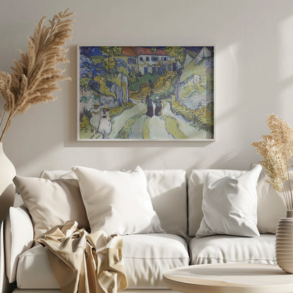 Stairway At Auvers (1890) - Poster / Art Print