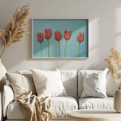 Five Tulips - Poster / Art Print