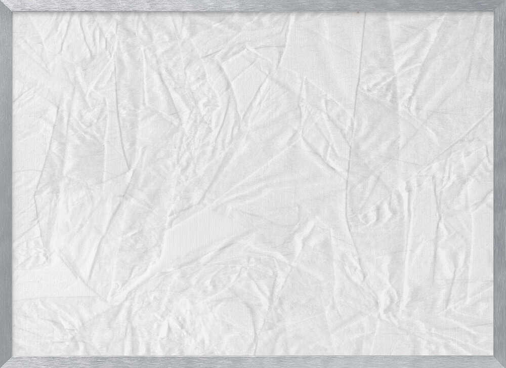 White Canvas Resembling Crumpled Paper - Poster / Art Print