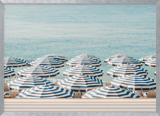 Striped Beach Umbrellas - Poster / Art Print
