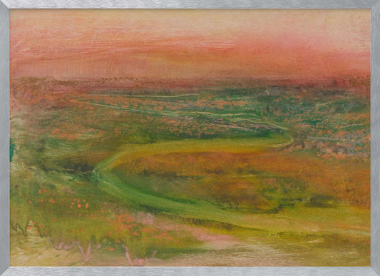 S Shaped Path In an Abstracted Landscape - Poster / Art Print
