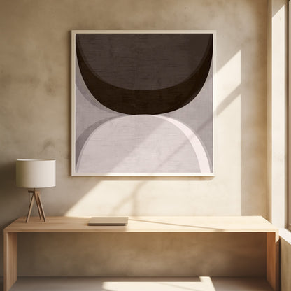 Modern Mocha Abstract Shapes 1 - Poster / Art Print