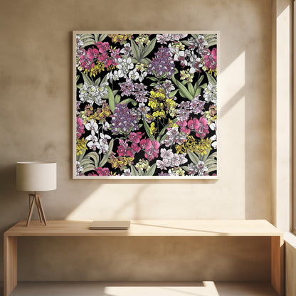Colorful Flowers Pattern - Poster / Art Print