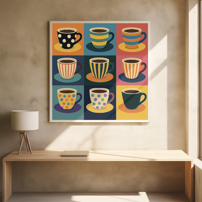 Colorful Coffee Cups - Poster / Art Print