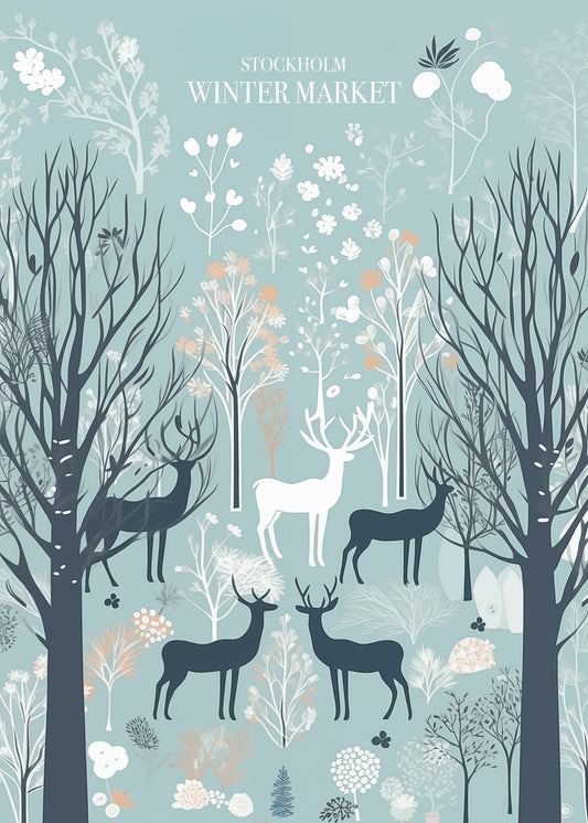 Stockholm Winter Market - Poster / Art Print